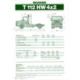 Folder Ficha Tecnica Caminhao Scania T112 Hw 4x2 - 1989