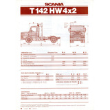 Folder Ficha Tecnica Caminhao Scania T142 Hw 4x2 - 1989