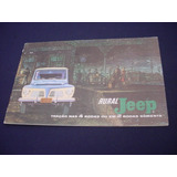 Folder Willys Rural Brochura De Epoca 4x2 4x4 Impecavel