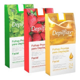Folhas Prontas Para Depilação Facial Hortelã Morango Natural