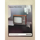 Folheto Antigo De Época Televisor Philco Hitachi Pc1401 X195