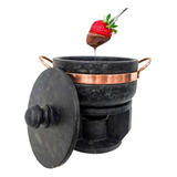 Fondue Para Chocolate E Queijo 1,5 Litros Em Pedra Sabão