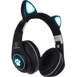 Fone D Ouvido Bluetooth Gato Led Headphone Infantil Criança