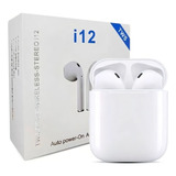 Fone De Ouvido Bluetooth Branco I12 Tws Sem Fio