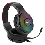 Fone De Ouvido Gamer Havit H2028u Usb 7.1 Rgb Led Pc Desktop Cor Preto