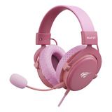 Fone De Ouvido Gamer Headset Havit H2015d Pc/xbox/ps4/5 Pink Cor Rosa