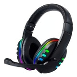 Fone De Ouvido Gamer Headset Ps4 Pc Xbox One Series S/x P2 Cor Preto Luz Preto