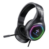 Fone De Ouvido Headset Gamer Rgb Titorion He-001 He001 Cor Preto Titorion