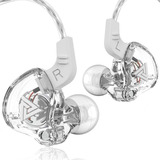 Fone De Ouvido In-ear Gamer Qkz Retorno De Palco Ak6 Ak6 Branco Com Luzes N E A