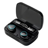 Fone De Ouvido In-ear Gamer Sem Fio M10 Preto Com Luz Led