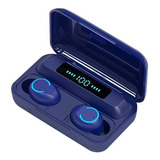 Fone De Ouvido In-ear Gamer Sem Fio Shenzhen Yihaotong Bluetooth F9-5 Azul-escuro Com Luz Led