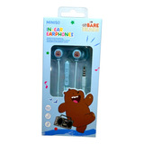 Fone De Ouvido Intra Aricular Ursos Sem Curso Pardo Miniso