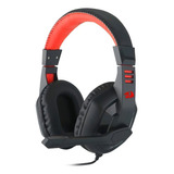 Fone De Ouvido On-ear Gamer Redragon Gamer Ares H120 Preto E Vermelho
