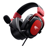 Fone De Ouvido Over-ear Gamer Havit Gamer H2002d H2002db Vermelho