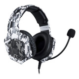 Fone De Ouvido Over-ear Gamer Onikuma K8 Branco Com Luz Led