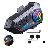 Fone De Ouvido Para Capacete Bluetooth Sem Fio Som Hd Rgb