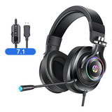 Fone De Ouvido Para Jogadores Hp H500gs 7.1 Rgb - Preto