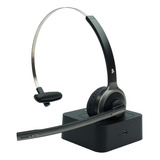 Fone Headset Office Sem Fio Bluetooth Carregamento Com Base Cor Preto 5