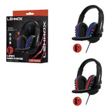 Fone Headset Usb Pc Microfone Ps4 Ps3 Luz Azul-turquesa Top Cor Preto