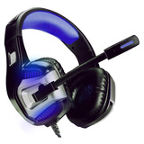 Fone Ouvido Gamer Infokit Xsoldado Gh-x1800 Super Bass Led Cor Azul