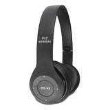 Fone P47 Dobravél Sem Fio Infantil Coloridos Bluetooth Cor Preto