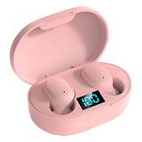Fone Sem Fio Bluetooth 5.0 E6s Par Varias Cores Cor Rosa