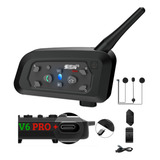 Fone V6 Pro + Intercomunicador Bluetooth Capacete Tipo C