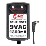 Fonte Ac 9v Amplificador Behringer Tube Ultragain Mic 200