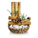 Fonte Bambu De Mesa Feng Shui Agua Cascata Decorativa 26cm Cor Marrom 110v/220v