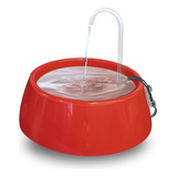 Fonte Bebedouro 1 Litro Bivolt Para Cães Gatos Cor Vermelha Cor Vermelho