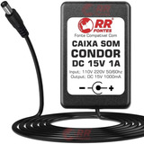 Fonte Carregador 15v Para Amplificador Guitarra Condor Gx10 