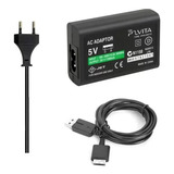 Fonte Carregador Bivolt Sony Ps Vita Psvita Com Cabo Usb 
