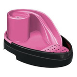 Fonte Cascata Bebedouro Cão Gato 2,5l Bivolt Cor Rosa E Preto