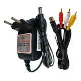 Fonte E Cabo Mega Drive 1 E 2 Voltagem De Entrada 12v