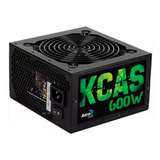 Fonte Real 600w 80 Plus Bronze Kcas Aerocool