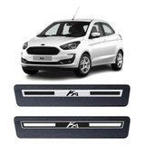 Ford Ka Kit Soleira Resinada Premium Jogo 4 Portas Cor Black