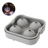 Forma Bandeja Gelo Redondo Esfera Grande Silicone Drink 