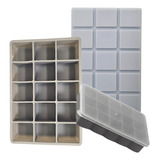Forma De Gelo Silicone C/ Tampa 15 Cubos Flexível Livre Bpa