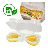 Forma Omelete 2 Ovos Coração Micro-ondas Cozido Egg Fácil 