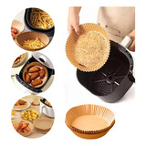 Forma Redonda Descartavel Airfryer Antiaderente Papel 50un