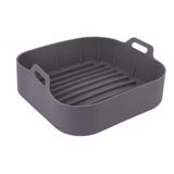 Forma Silicone Resistente Para Fritadeira Lavável Cinza E Vermelho