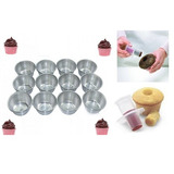 Forminha P/ Mini Cupcake Kit Com 12 Unid + Furador Recheador