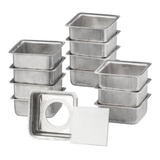 Forminha Pão De Mel Quadrado Pequeno Fundo Falso Kit C/ 36pç