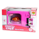 Forno Microondas Infantil Com Som E Luz - Giratório Dm Toys