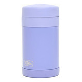 Frasco Pote Térmico Thermos Lilás Com Colher Dobrável 470ml