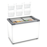 Freezer Horizontal 220v 284 Litros Nf30 + 6 Cestos Metalfrio