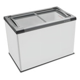 Freezer Horizontal Metalfrio 2 Portas De Vidro 284 Litros Cor Branco 110v
