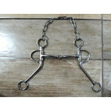 Freio 4 Rédeas De Inox Com Bucal Partido Pra Cavalo E Equino