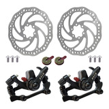 Freio A Disco Mecanico Com Rotores De 160mm - Calipers Preto