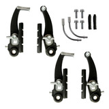 Freio Bicicleta V-brake Nylon Dianteiro Traseiro C/ Sapata